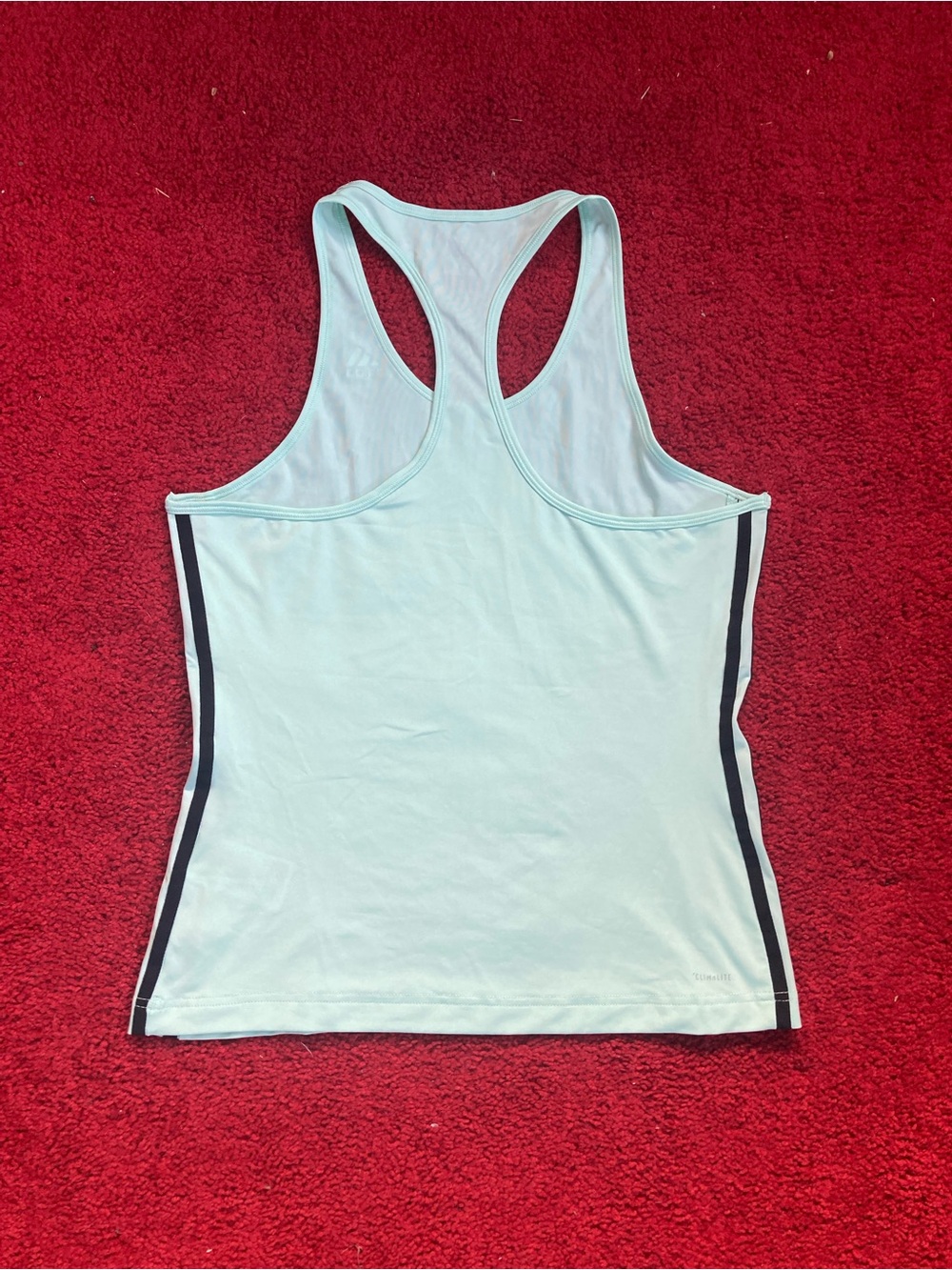 adidas Women's Mint Racerback Tank with Side Stripes - Picture 4 of 4